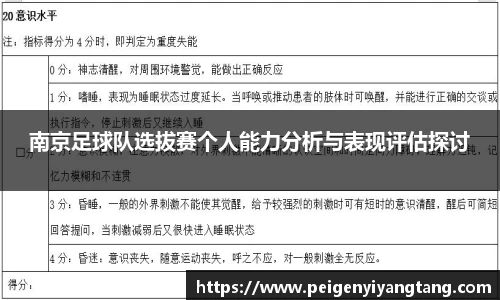 南京足球队选拔赛个人能力分析与表现评估探讨